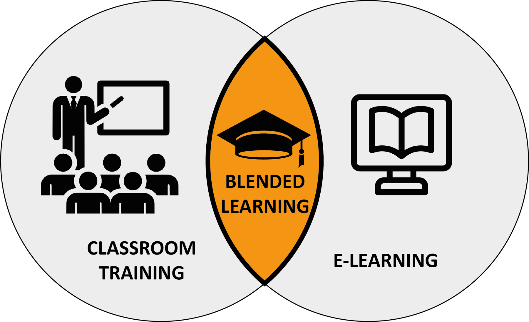 venn diagram blended learning